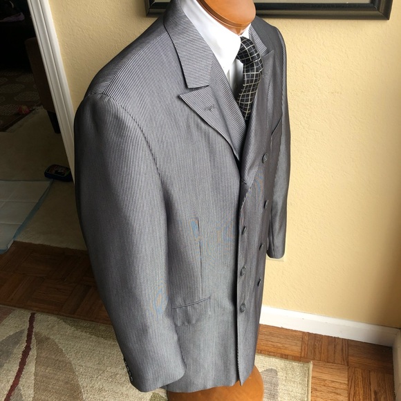 COPY - Caravelli Double Breasted Pinstripe Zoot Suit 42R - Picture 7 of 16